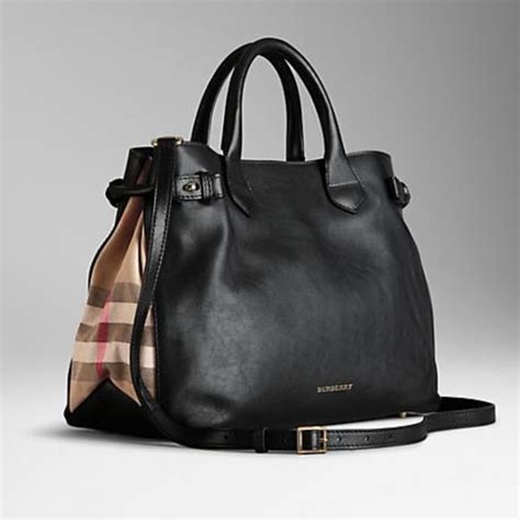 burberry black leather|Burberry leather handbags.